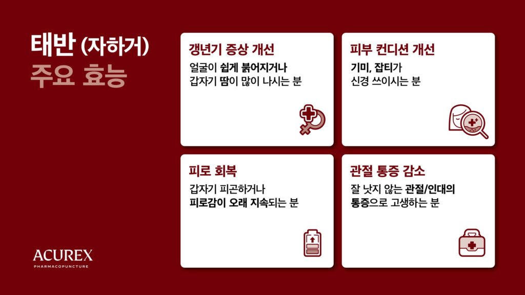 태반약침의 주요 효능